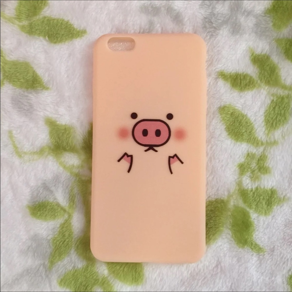 Cute iPhone 6Plus Pink Pig Silicone Case
